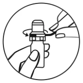 A close-up of a hand holding a small bottle

Description automatically generated